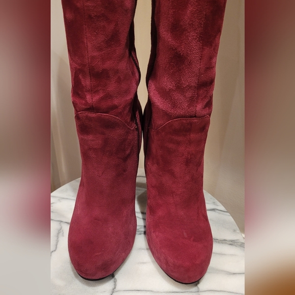 Aldo Wine-Burgundy over-the-knee high boots, size 7 - Picture 4 of 9